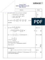 C3 Jan 2007 Mark Scheme