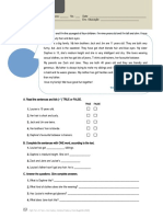 Progress Test 3A - Year 6: True False