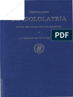 (Supplements To Vigiliae Christianae 1) Tertullian - de Idololatria - Critical Text, Translation and Commentary-Brill