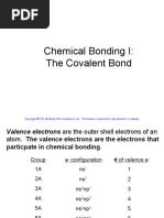 Chemical Bonding I The Covalent Bond Copyright © The McGraw-Hill Companies