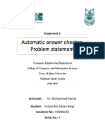 Automatic Answer Checker: Problem Statement: Assignment 1