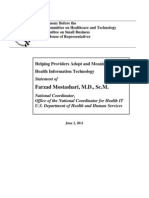 Farzad Mostashari, M.D., SC.M.: Helping Providers Adopt and Meaningfully Use Health Information Technology