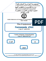 CAP Plan D'équipement Ferronnerie D'art