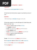 Comparatives Superlatives