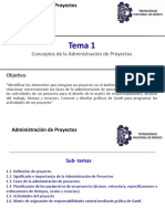 Administración de Proyectos Tema 1