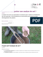 Comment Interpreter Une Analyse de Sol