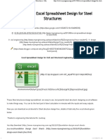 Free Excel Spreadsheet Design For Steel Structures My Engineering