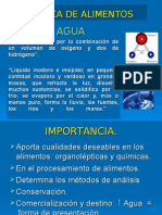 Agua en Alimentos