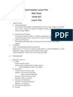 Semi-Detailed Lesson Plan Multi Grade Grade 4&5 Lesson Plan