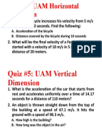 Worksheet - Uniform Accelerated Motion 