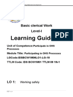 Learning Guide-18: Basic Clerical Work Level-I