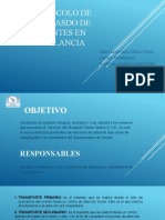 PROTOCOLO DE TRASLASDO DE PACIENTES EN AMBULANCIA Presentacion