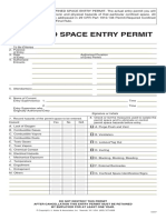 Confined Space Entry Permit