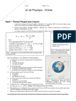 Devoir Sur La Greavitation Universelle - 3eme