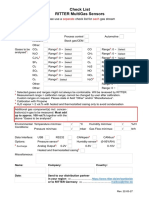 Check List Ritter Multigas Sensors: Please Use A Check List For Gas Stream