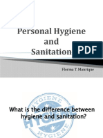 Personal Hygiene and Sanitation