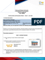 Activities Guide and Evaluation Rubric - Unit 3 - Task 4 - Lets Talk