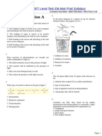 Botany - Section A: NEET Level Test (06-Mar) Part Syllabus