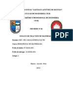 1°informe de Laboratorio Resistencia de Materiales