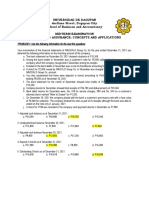 UdD 2nd Semester PRE02 Auditing and Assurance Concepts and Applications Midterm 1