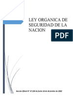 Ley Orgánica de Seguridad de La Nación