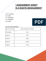 Self Assessment Sheet Final