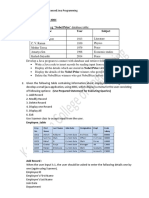 Module 1 - Lab Exercise On JDBC: Name Year Subject