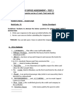 FRONT OFFICE ASSESSMENT TEST (Orignal Copy)