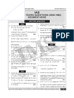 Previous Years Questions (2020-1983) Segment-Wise: Vector Analysis