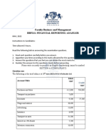 Faculty Business and Management Bbf211: Financial Reporting Ananlsis