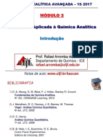 MÓDULO 2. Estatística Aplicada À Química Analítica. Introdução