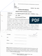 NOTIFICACIÓN PERSONAL 3 DIC 2015. Disposición de Archivo 3 DIC 2015. Caso N.° 126-2015 (FRAUDE PROCESAL RODRÍGUEZ PIAZZE) - 12 Págs