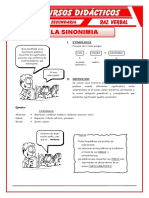 La Sinonimia para Cuarto de Secundaria