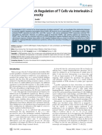 Negative Feedback Regulation of T Cells Via Interleukin-2 and FOXP3 Reciprocity