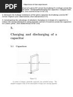 Charging and Discharging of A Capacitor: 5.1 Capacitors