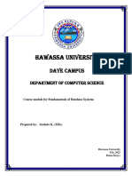 Hawassa UNIVERSITY: Daye Campus