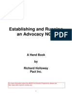 Establishing and Running An Advocacy NGO