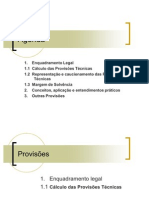 Módulo Gestão Seguros PROVISÕES