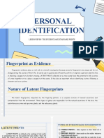 Personal Identification: Lesson Seven: The Evidence and Standard Prints