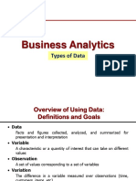 Business Analytics: Types of Data