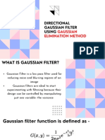 ME031 - Directiona Gaussian Filter Using Gaussian Elimination Method