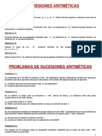 Ejercicios de Progresiones Aritmeticas y Geometric As