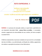 16 FALÊNCIA Conceito Incidência Excluídos Legitimidadeativa Autofalência