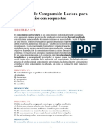 Ejercicios de Comprensión Lectora para Universitarios Con Respuestas