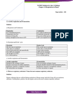 NCERT Solution For Class 11 Biology Chapter 14 Respiration in Plants