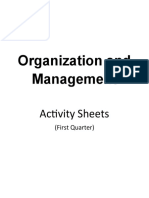 Organization and Management: Activity Sheets