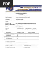 Assignment Marking Schedule: Replaced by Biblical Ethics