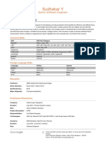 Sudhakar Y: Executive Summary