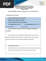 Guía de Actividades y Rúbrica de Evaluación - Unidad 2 - Fase 2 - Proyecto, Parte I