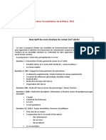 Analyse Du Roman Descriptif S3 Etudes Françaises